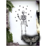 Skeleton Print + Moth Pin (FREE)
