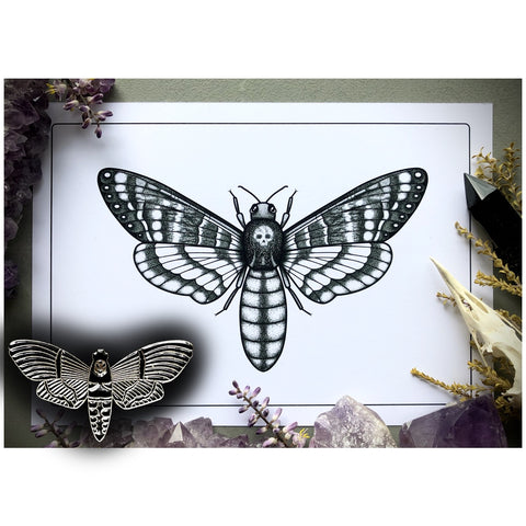 Moth Print + Moth Pin (FREE)