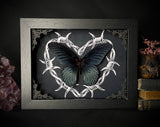 Great Mormon Butterfly Barbwire Heart