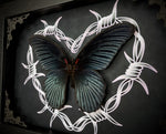 Great Mormon Butterfly Barbwire Heart