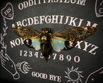 Blue ghost Cicada on Ouija Board